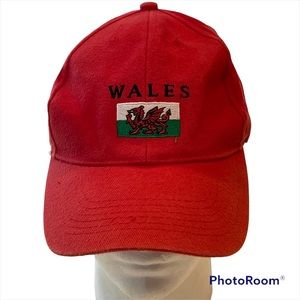 Wales Baseball Cap Red White and Green Embroidered Wales Flag Dragon Mens